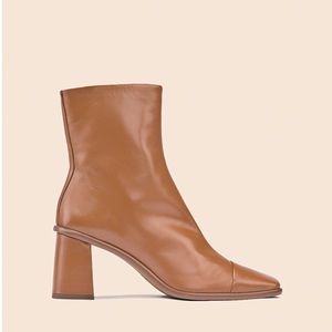 Heeled brown ankle boots